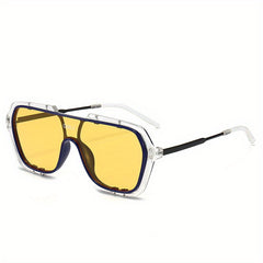 Men's Large Frame Polygon Sunglasses UV Protection