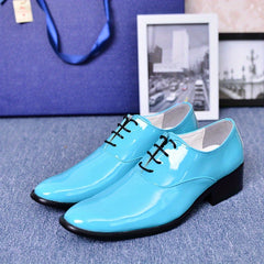 Men's Bright Oxford Lace-up Dress Shoes For Dance Prom