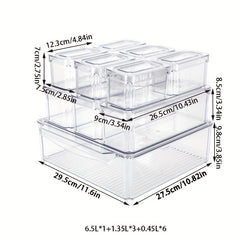 10pcs Food Crisps Refrigerator Storage Plastic Lunch Box
