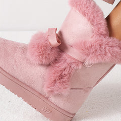 Non-slip Round Toe Snow Boots Warm Velvet Shoes Women's Footwear