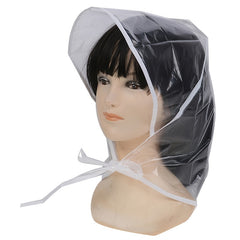 Women's Transparent Rain Cap Sunshade Hair Care Plastic Hat