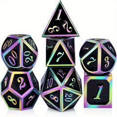 7pcs Magic Changing Metal Dices & Purple