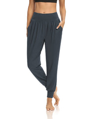 Women's High Waist Jogger Pants Loose Pleated Yoga Fitness Pants