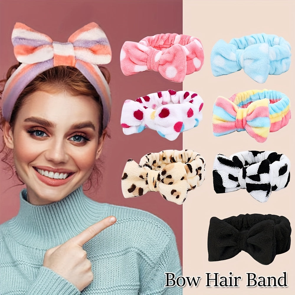 3PCS Spa Wash Face Headband Coral Fleece Hair Holder