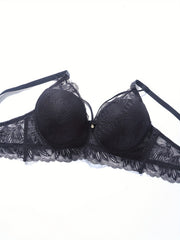 Bra Women's Plus Cross Front Padded Harness Bra