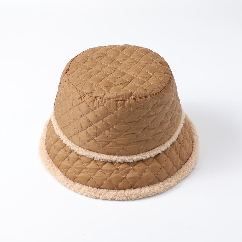 Brown Warm Wool Cap Women's Solid Warm Fisherman Hat Valentines