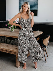 Tie Dye Wide Leg Cami Jumpsuit Boho Sleeveless Jumpsuit