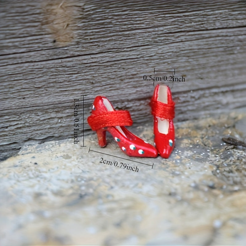 Elegant Food Toy for Dollhouses with High Heeled Model Accessory