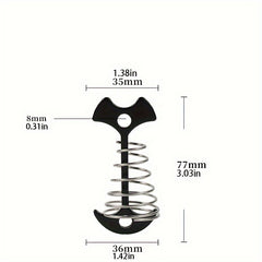 Aluminium Fishbone Deck Anchor Pegs with Carabiners & Tent Stakes