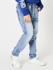 Boy Embroidered Denim Jeans Regular Fit Kids Clothes