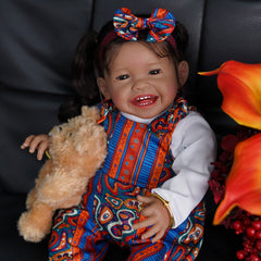 20 Inch Open Eyes Reborn Dolls Realistic Dolls W/ Hair Clothes Body