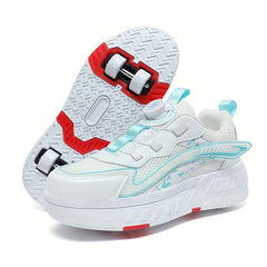 Girl's Roller Shoes Rotating Buckle Wheel Skate Sneakers