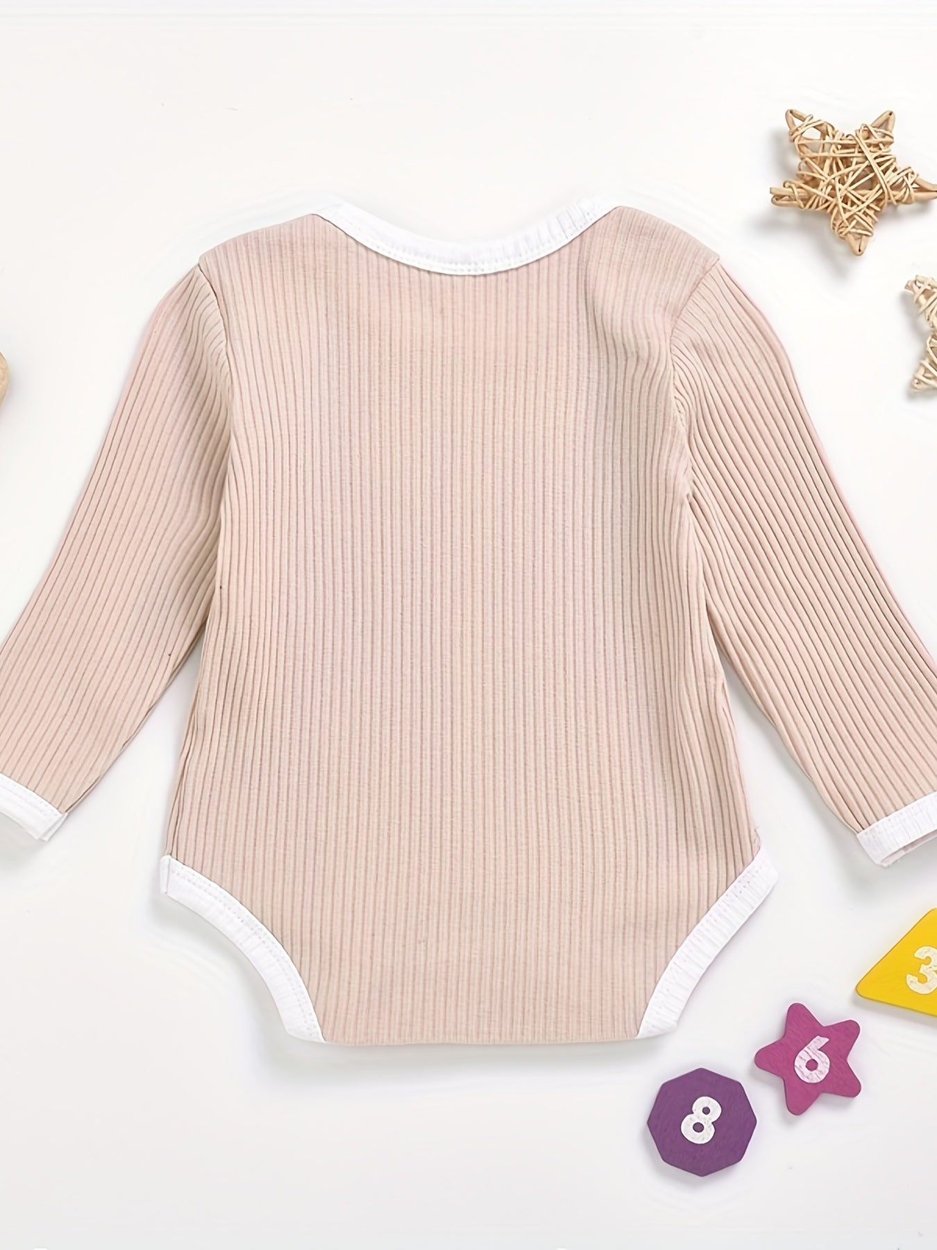 Baby Girls Cotton Long Sleeve Triangle Romper