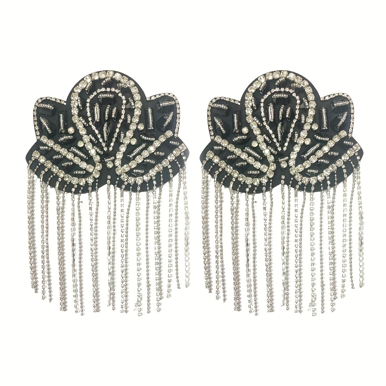Glittered Fringe Shoulder Titles for Performance Wear