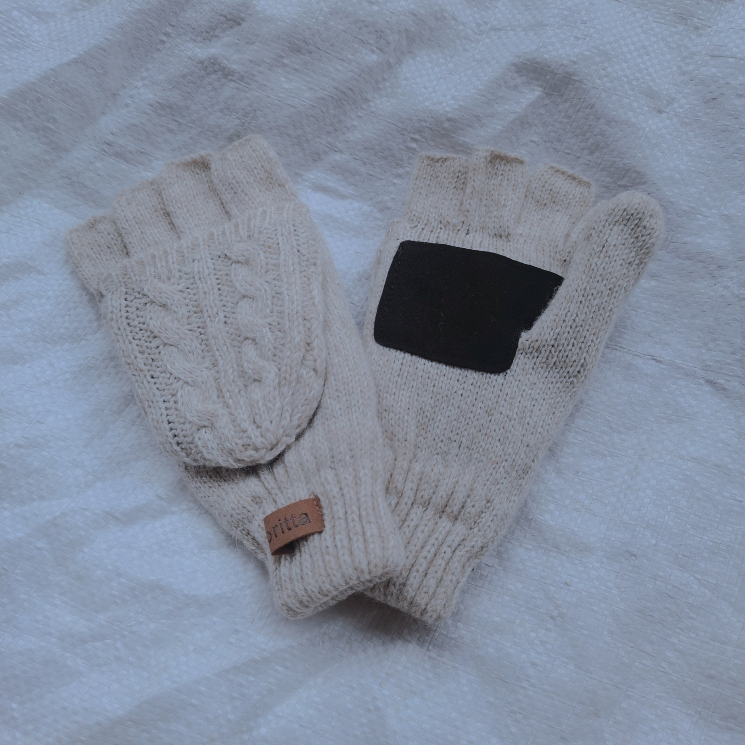 Winter Half-finger Wool Gloves for Riding Cold Weather