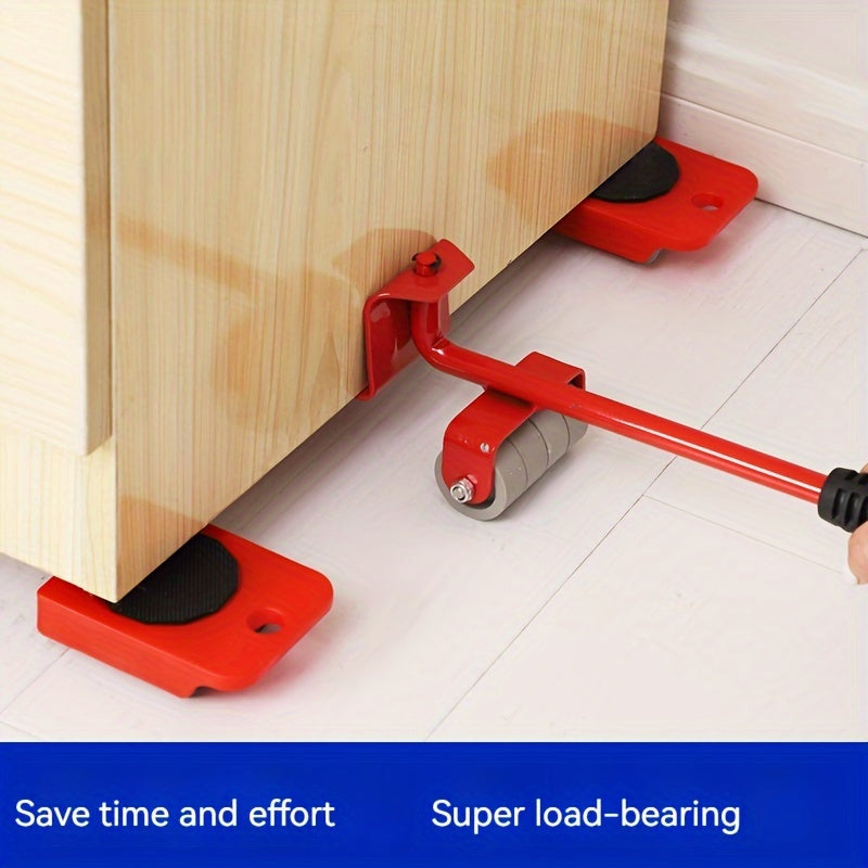 5pcs Universal Wheel Set Moving Mover Pulley Base