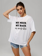Casual Sports T Shirts Crew Neck Short Sleeve Tee Women's Summer Tops