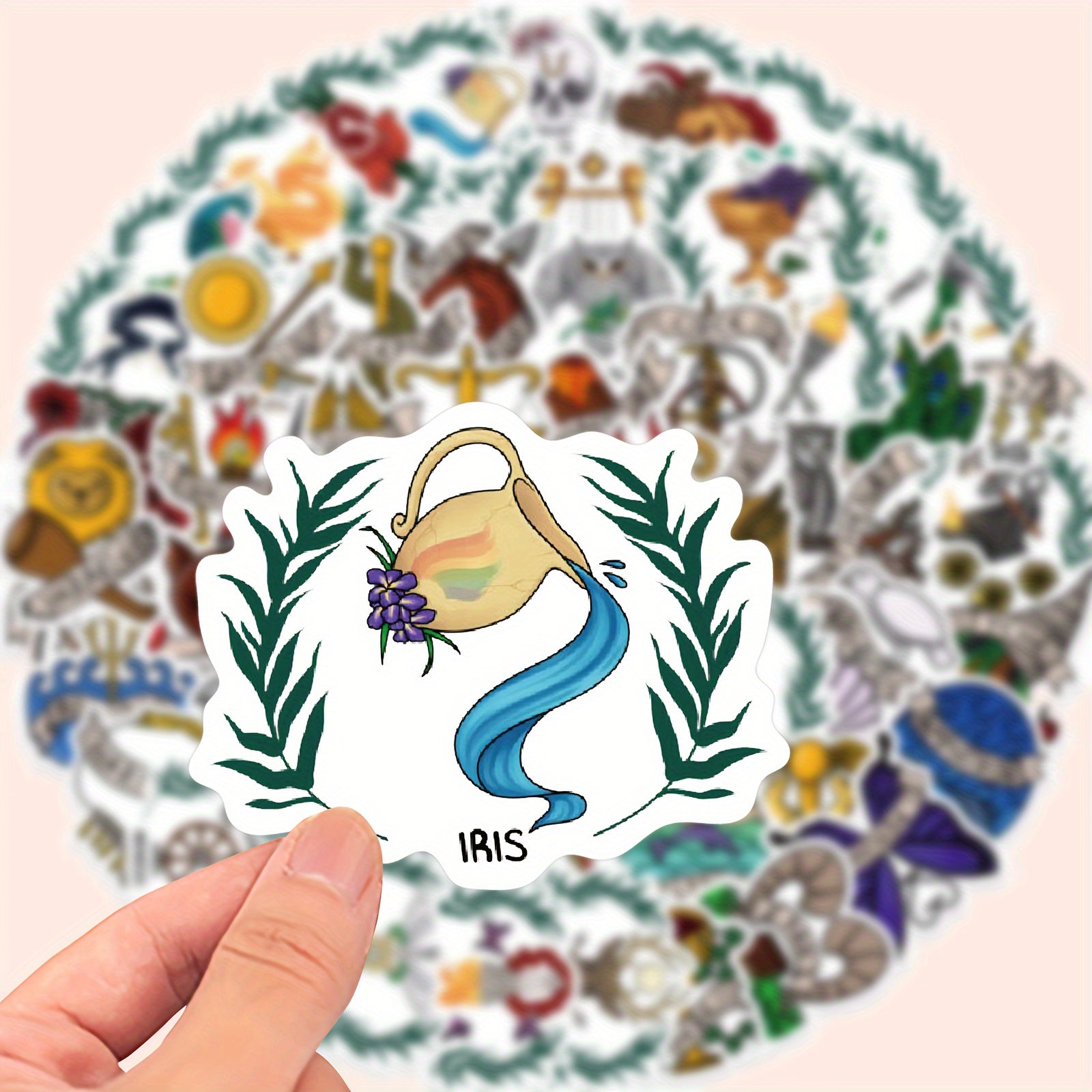 50pcs Greek Mythology Vinyl Stickers for Laptops Water Bottles Helmets & More