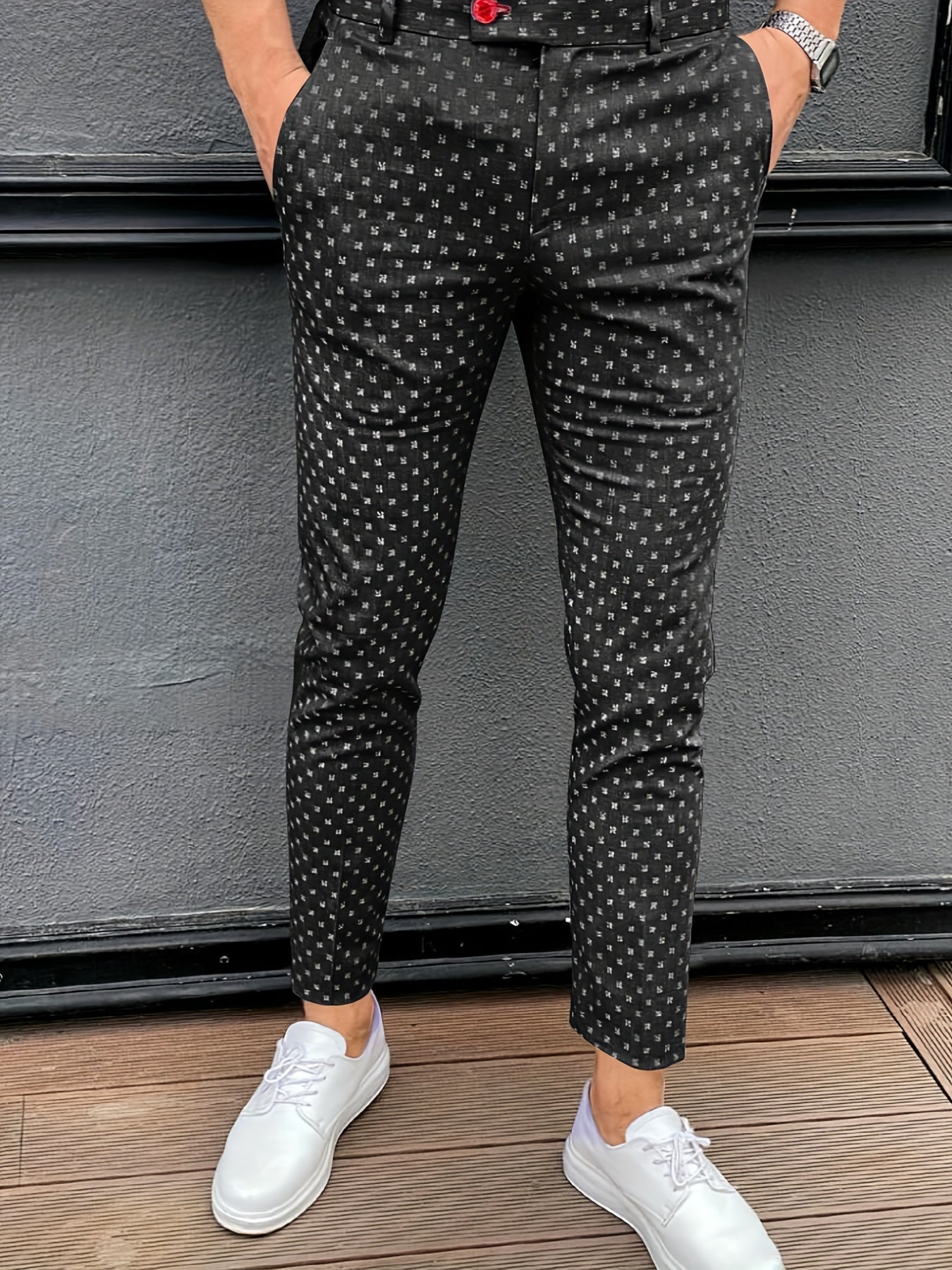 Men's Vintage Style Casual Dress Pants for Spring Summer