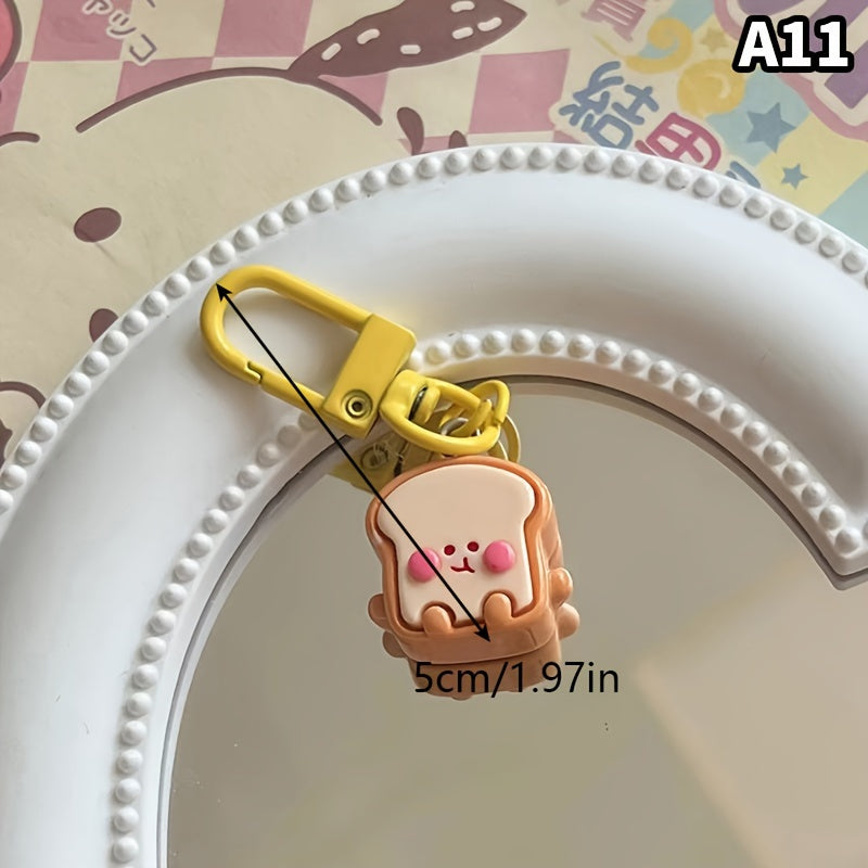 Drumsticks Burger Garlic Keychain Decoration for Car Keys Backpacks Wallets