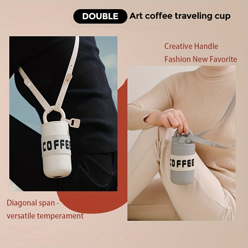1pcc Leak Proof Stainless Steel Vacuum Cup Portable On the Go Drinking