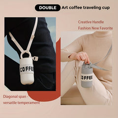 1pcc Leak Proof Stainless Steel Vacuum Cup Portable On the Go Drinking