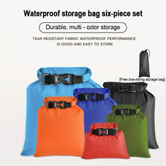 6Pcs Waterproof Bag Set for Drifting Boating Kayaking & Beach
