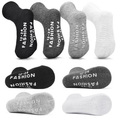 8 Pairs Baby Non Slip Toddler Socks Solid Crew Socks Boys Girls