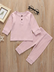 Baby Boys Cotton Casual Outfit Long Sleeve Top Trousers Set Spring Autumn