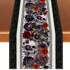 Polyester Table Runner Halloween Gothic Skull Tablecloth