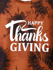 Boy's HAPPY THANKSGIVING Tie Dye 2pcs Set