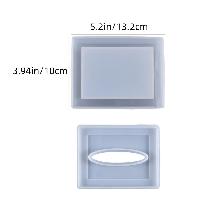 Silicone Tissue Box Resin Mold w/ Lid DIY Epoxy Resin Casting Mould