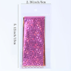 16 Sheets Nail Art Foil Transfer Set Paper Manicure Starry Nail Stickers