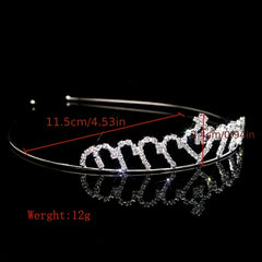 Rhinestone Queen Crown Tiara Headband Bridal Wedding Hair Accessory