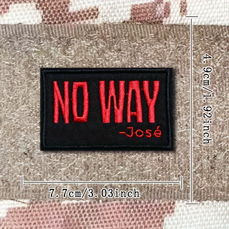 No Way Morale Patches w/ Hook & Loop for Caps Vests Backpacks