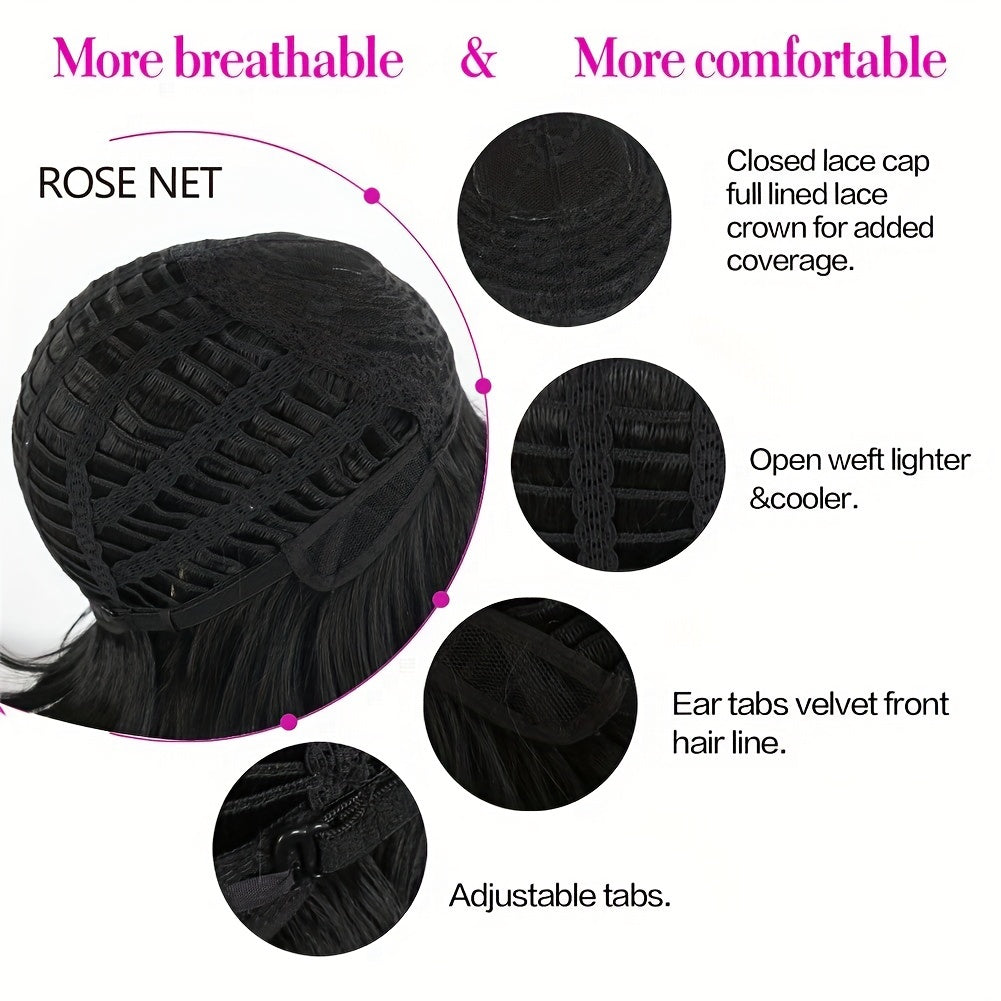 Synthetic Bob Wig Short Side Part Daily Use