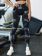 High Waist Tie Dye Leggings Seamless Workout Pants with Butt Lifting Elastic