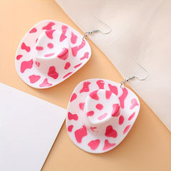 Creative Disco Cowboy Hat Earrings Party Accessories
