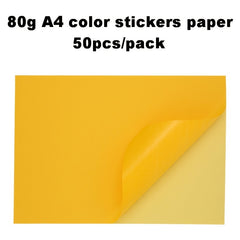 50 Sheets A4 Self Adhesive Matte Sticker Paper for Laser Inkjet Printers