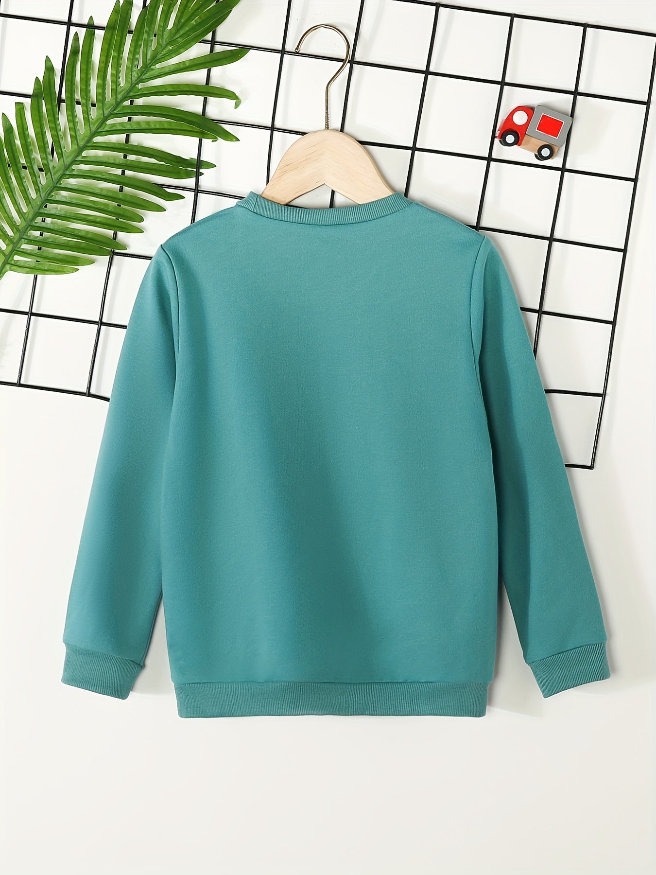Boys Cars Print Crew Neck Sweatshirt