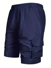 Men's Large Pocket Cargo Shorts Belt Loop Casual Shorts