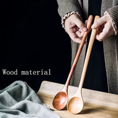 Long Handle Wooden Ladle Extended Cooking Spoon Kitchen Item