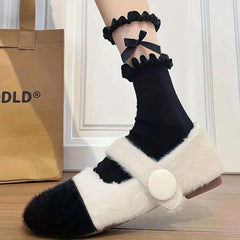 Mesh Bow Socks & Ruffle Stockings