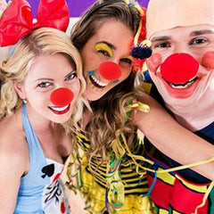 Halloween Clown Nose 6pcs Red Sponge Nose Scary Circus Cosplay Makeup Prop