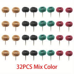 32 64pcs Abrasive Buffing Wheel 2 54cm Mini Scouring Pad Rotary Tool Accessories