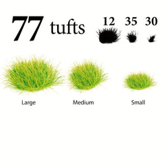 Realistic Grass Cluster Mixed Size Self adhesive Static Grass Railroad Grass Mod