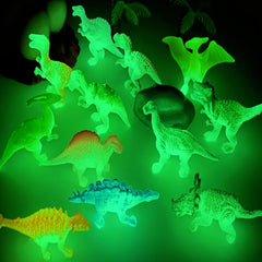 Glow in Dark Dinosaur Toy Set PVC Model Mini Gift