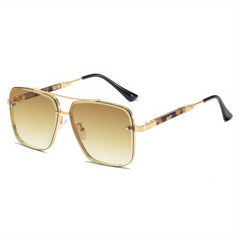 Men's Sunglasses Vintage Half Frame Cut Edge UV Protection