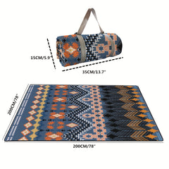Retro Printed Picnic Mat Waterproof Foldable Beach Mat