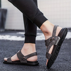 Men's Casual Hollow Out Dual Purpose Sandals Non Slip Shoes